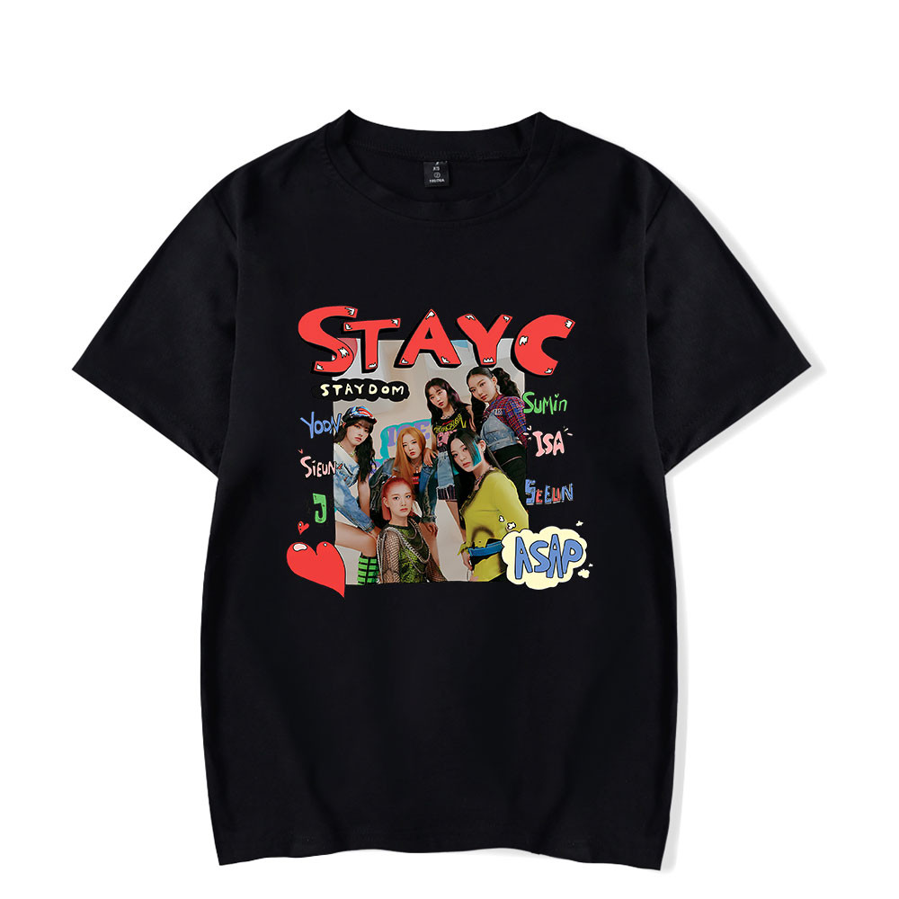 Stayc Member Merch T-Shirt Unisex Streetwear Shirt Short Sleeve Casual ...