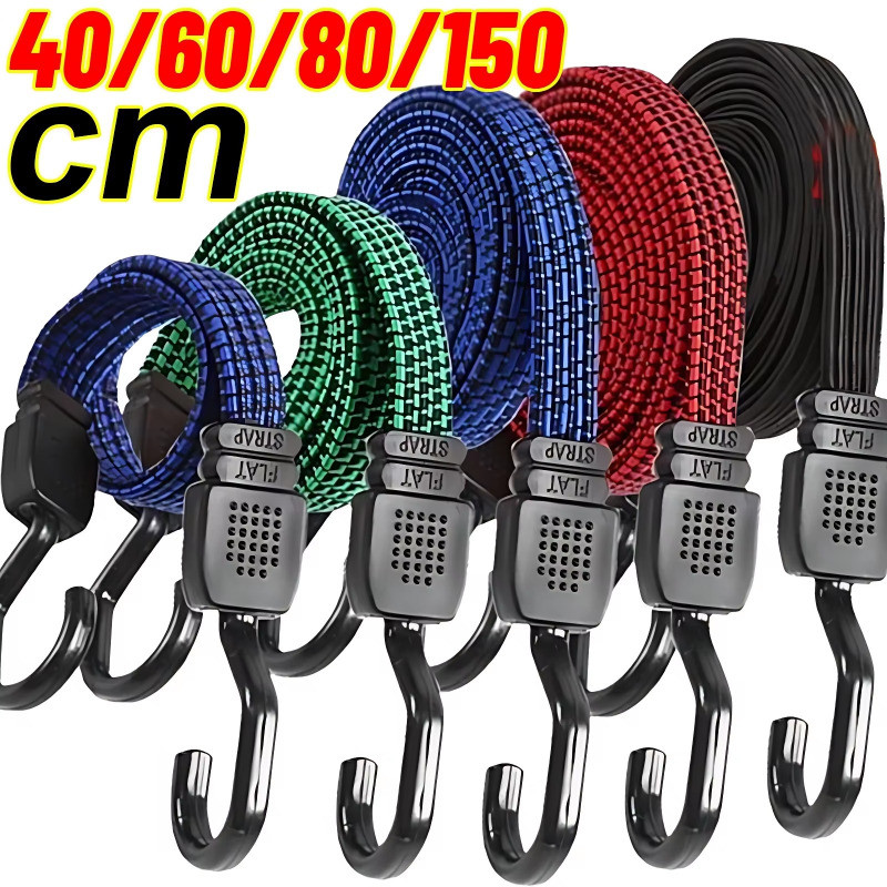 1/2Pcs Luggage Fixed Band - Riding Elastic Hook Straps - Cargo Packing ...