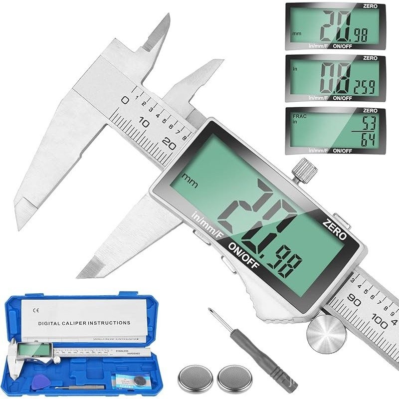 Alat pengukur Caliper Digital, keluli tahan karat Vernier Caliper ...