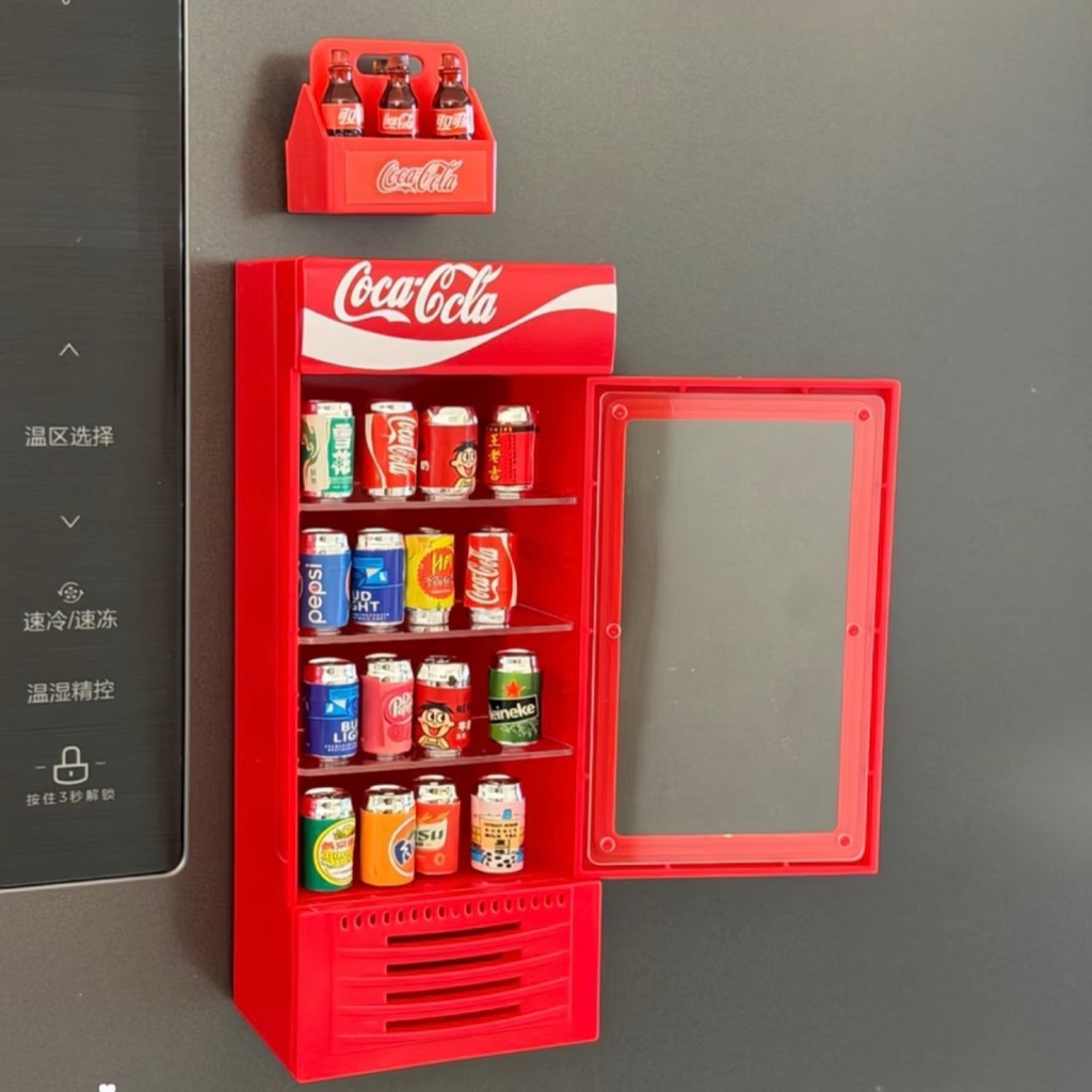 Creative Miniature 3D Beverage Vending Machine Refrigerator Sticker ...