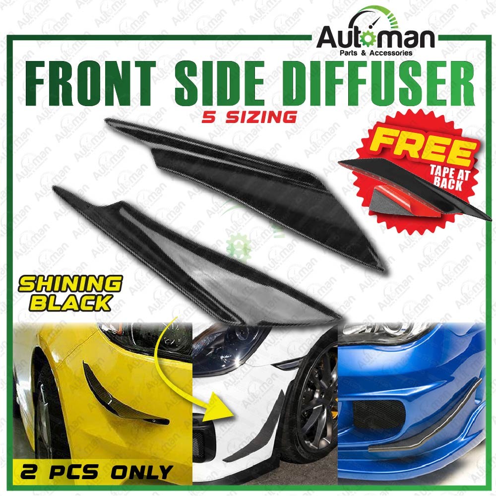 Side Bumper Canard Diffuser Lip Skirt Universal Myvi Bezza Alza Persona ...