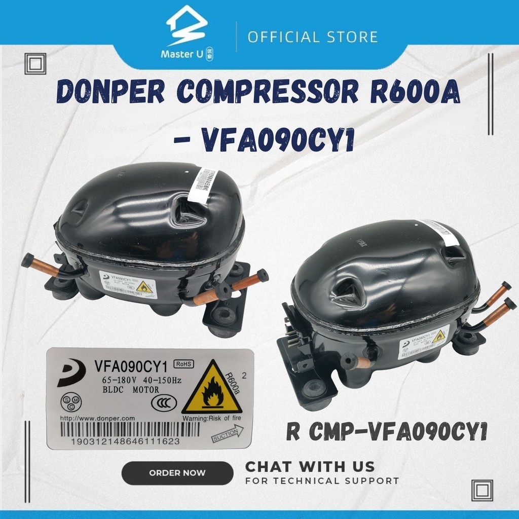 DONPER VFA090CY1 Compressor | Inverter | R600a | 65-180V | Original ...