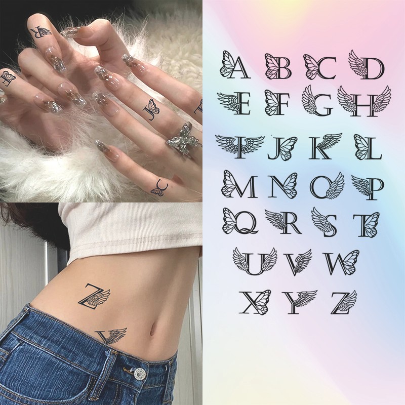 Tattoo Sticker Waterproof Long Lasting Letter Magic Tattoo Temporary ...
