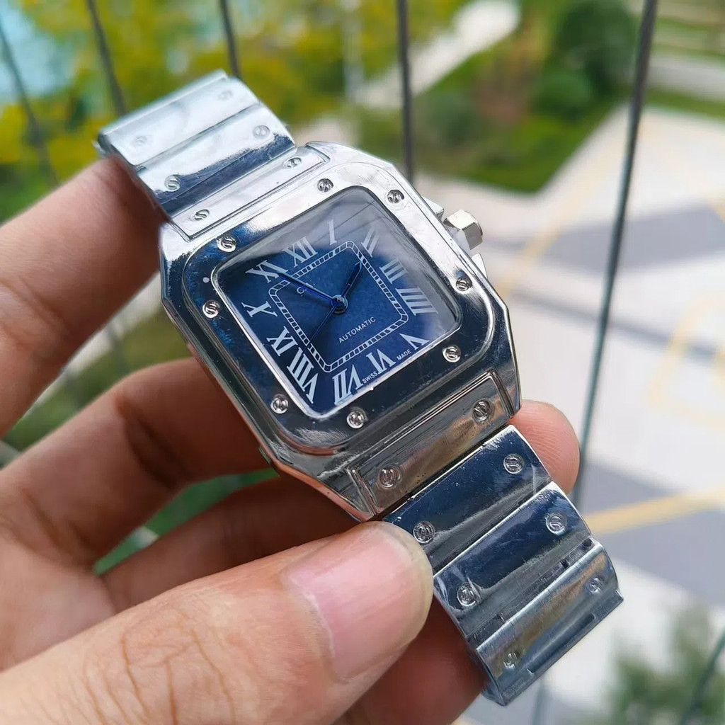 Ct ALLOY Square Watch Quartz Movement Calendar 34mm | Shopee Malaysia