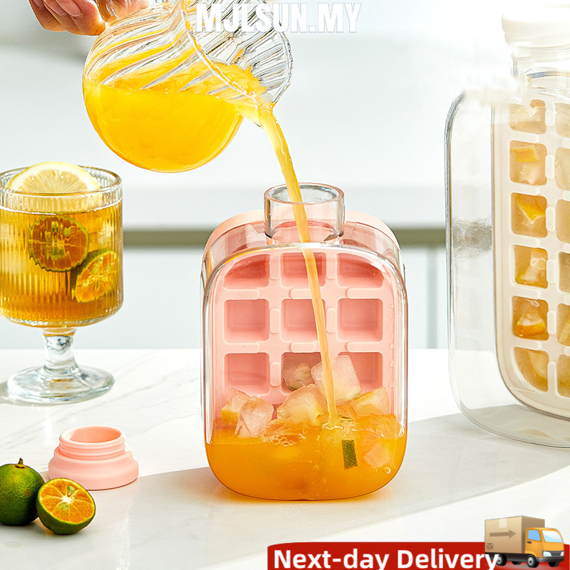 Ice Cube Making Tool Cube Mold Grid Straw Lid Cold Water Bottle Ice ...