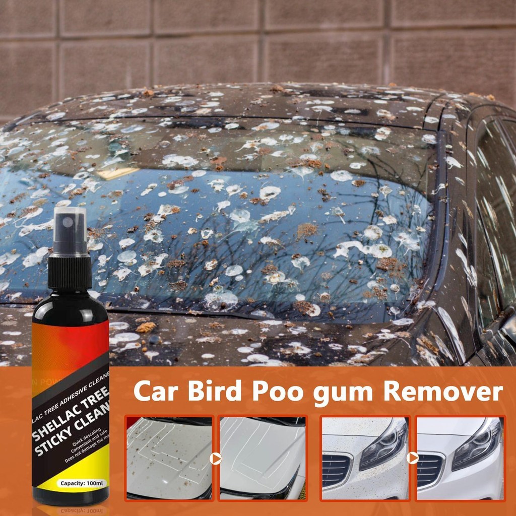 Bird Poop Remover Car Adhesive Remover Stain Cleaner Bird Poop Remover ...