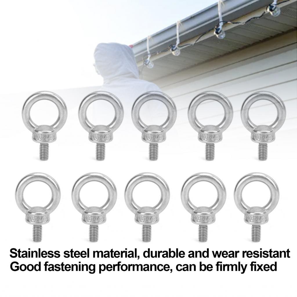 Soxii Lifting Shoulder Eye Bolt with Lock Nuts Screw Fastener Kit 10 X ...