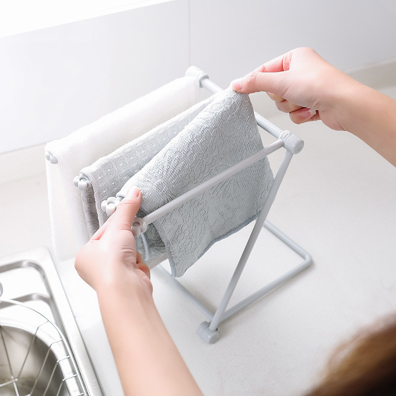 Multifunction Folding Cloth Storage Rack Kitchen Dishcloth Drainer Cup ...