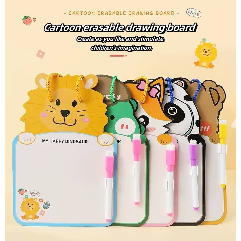 Children's Cute Erasable Whiteboard Creative Mini Learning Writing ...