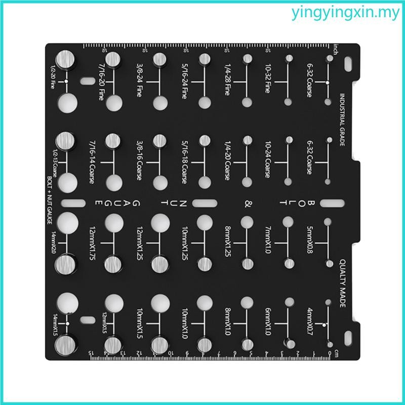 YIN Nut and Bolt Thread Size Checker Bolt Nut Screw Checking Tool ...