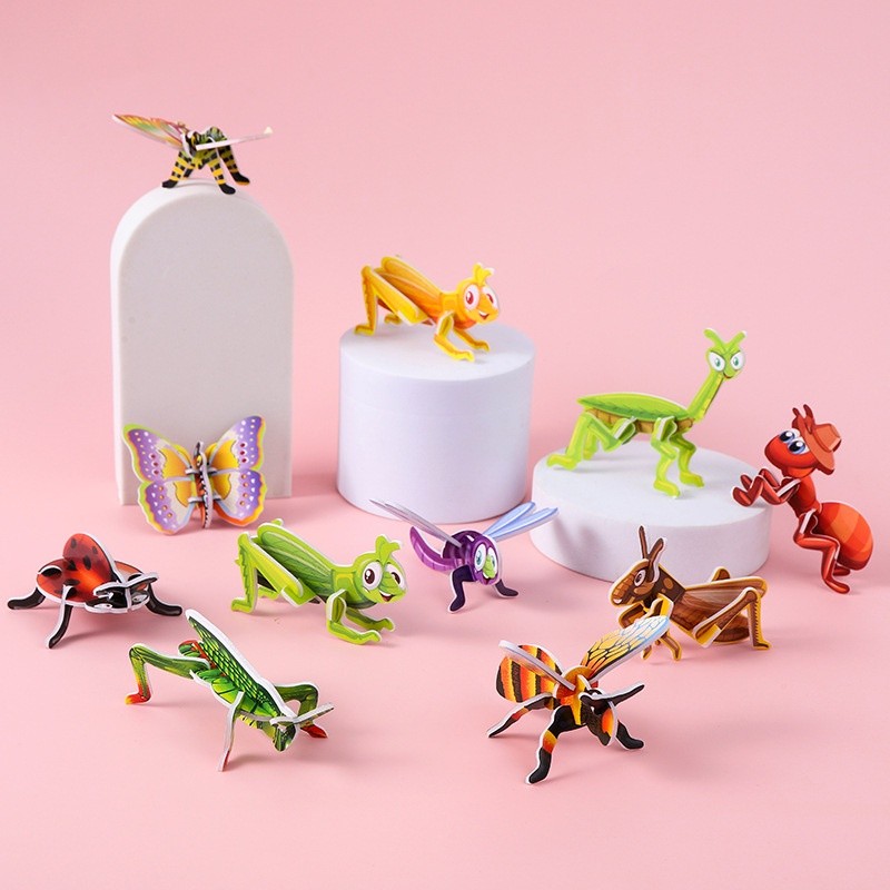 Children Paper Three-Dimensional Insect Puzzle Educational Toys ...