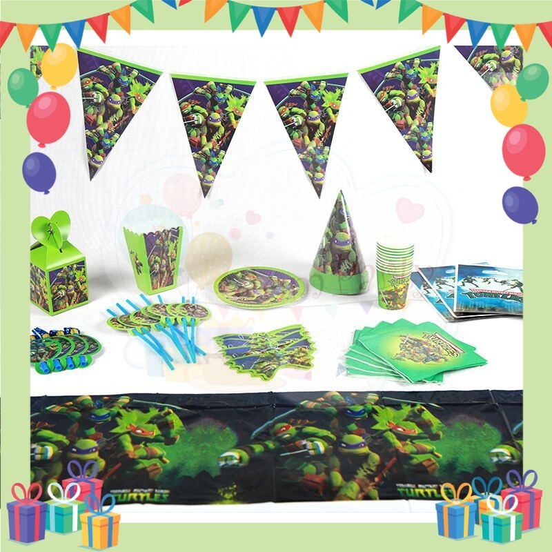 Jom Party Teenage Mutant Ninja Turtles Cartoon Party Set Disposable ...