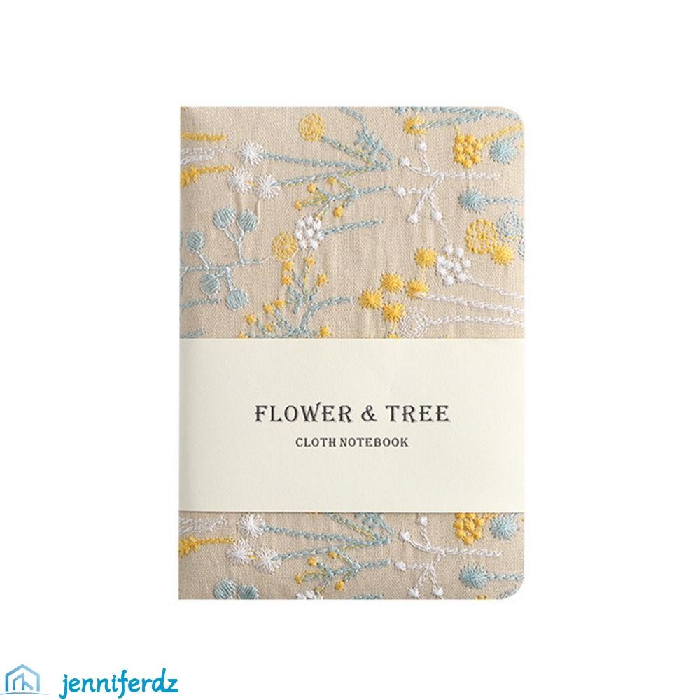 JENNIFERDZ Embroidered Pocket Notebook, Irregular Embroidery Flower ...