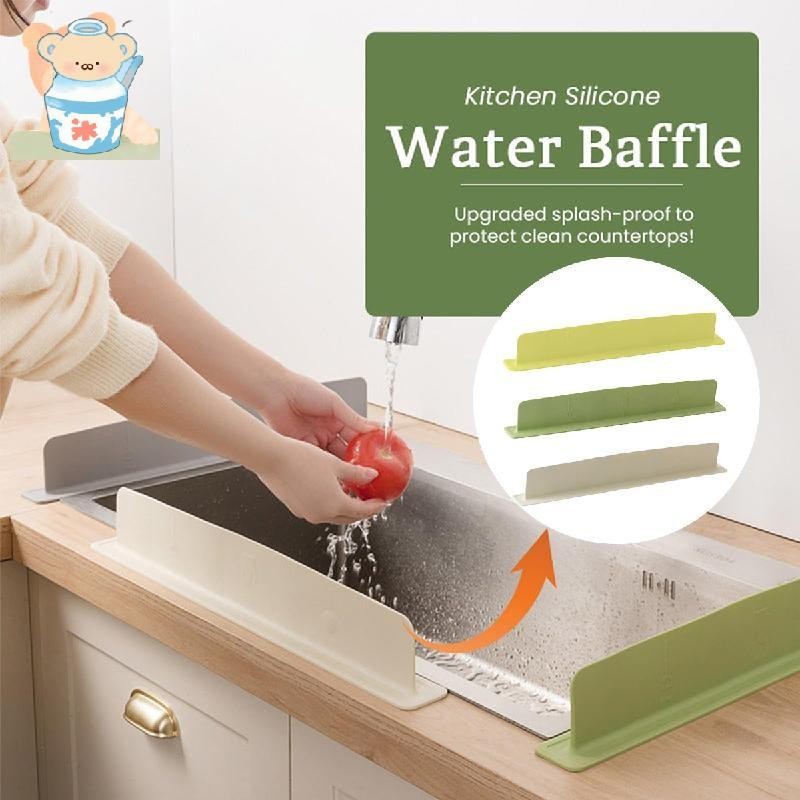[YDM]Kitchen Silicone Water Baffle, Kitchen Sink Splash Guard Multi Use ...