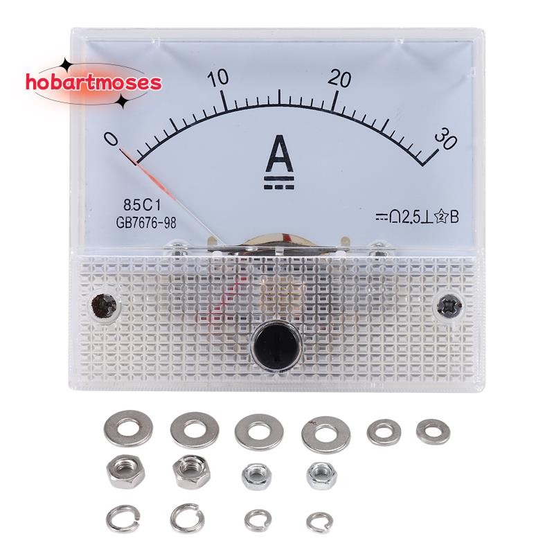 LOVIVER DC Analog Amperemeter Ampere Meter Amp Panel 1A 5A