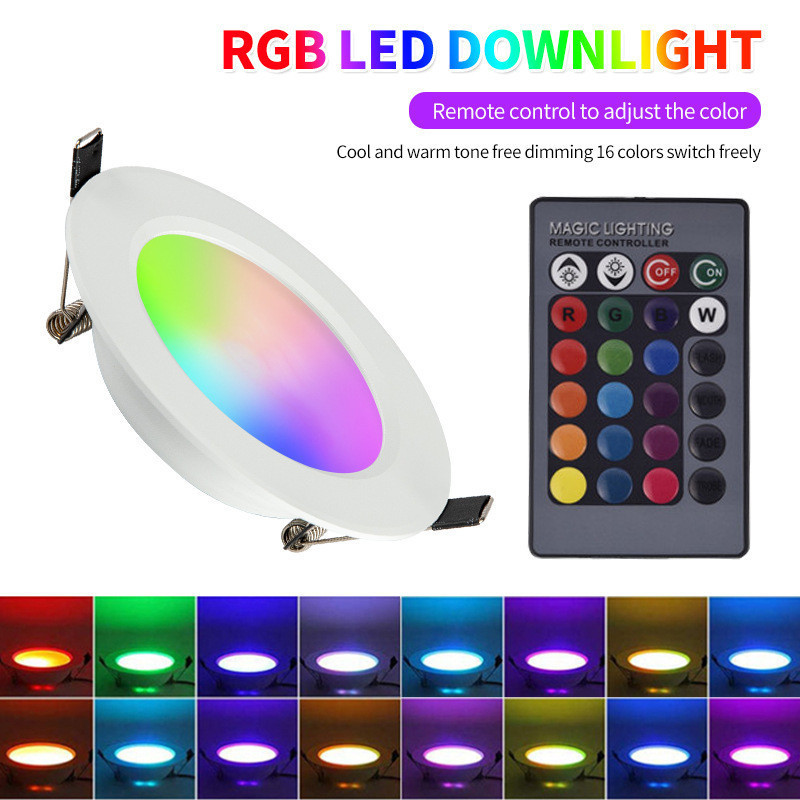 RGB tube light full-color LED embedded ceiling light remote control ...