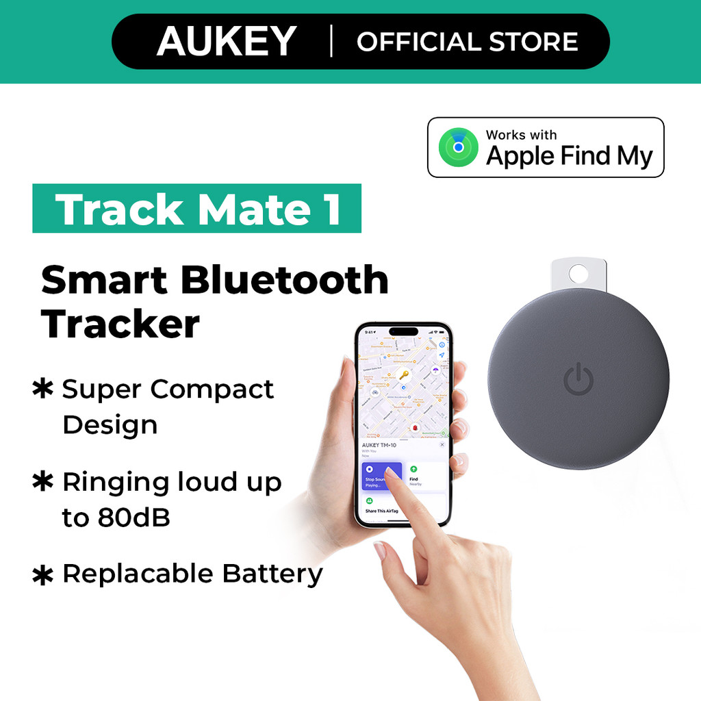 Aukey TM-10 Track Mate, MFI Bluetooth Smart GPS Tag Tracker, works with ...