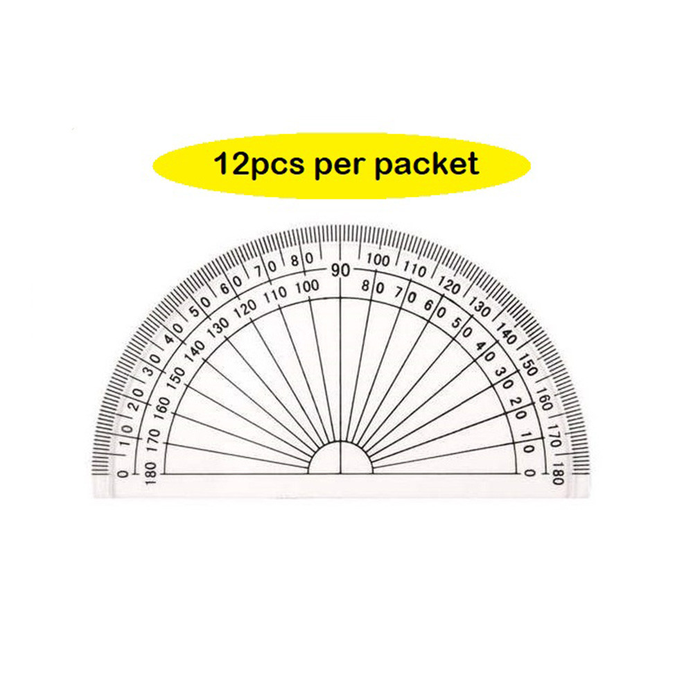 Plastic 180 Protractor Ruler Bundle (12pcs) | Shopee Malaysia
