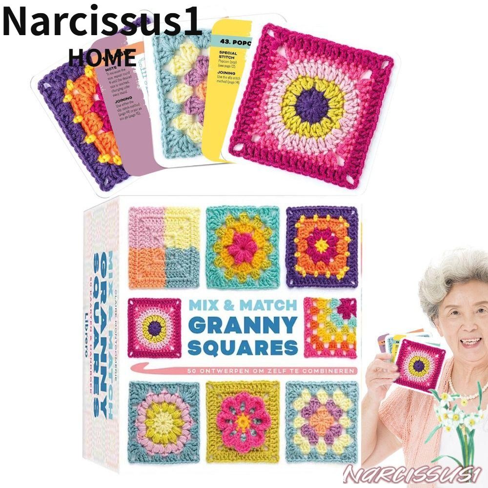 NARCISSUS Knitted Pattern Cards Set, Embroidery Thread Braided Rope ...