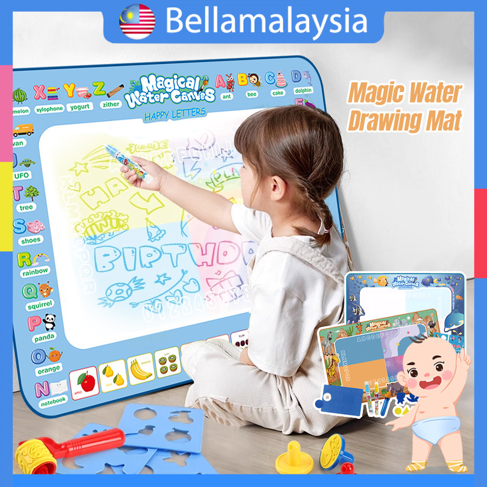 Bella Oversized Magic Water Drawing Mat Kids Painting Board Reusable ...