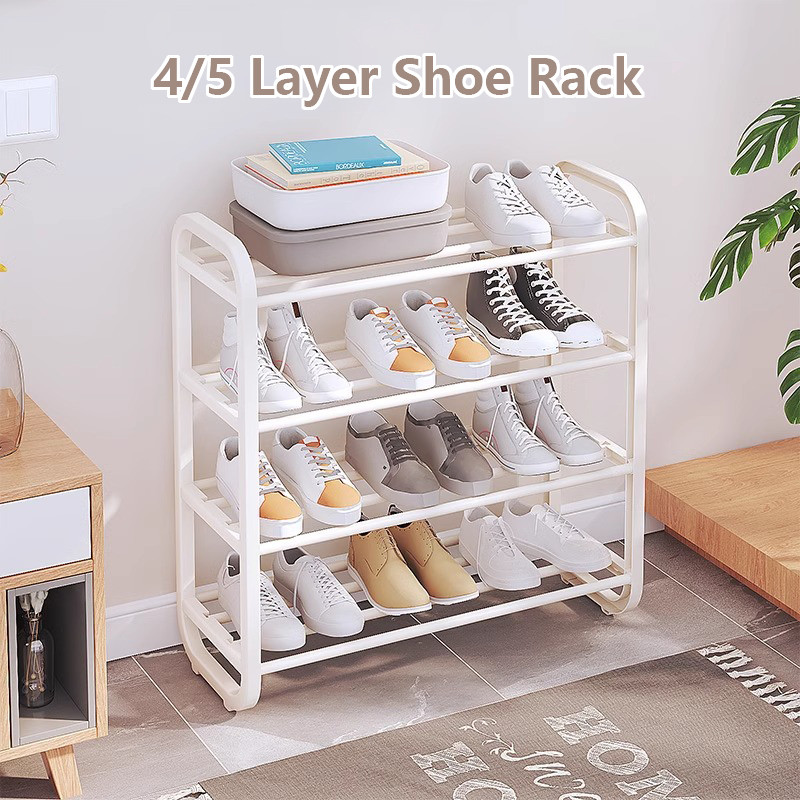 4/5Layer Shoes Rack Organizer Stainless Steel Shoe Rack Slipper Storage ...