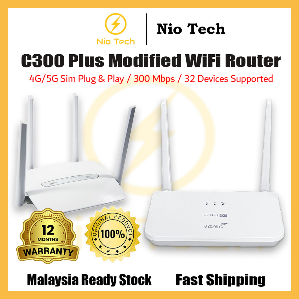 NioTech C300 Plus Modified Modem Unlimited Data Hotspot Wireless Router ...