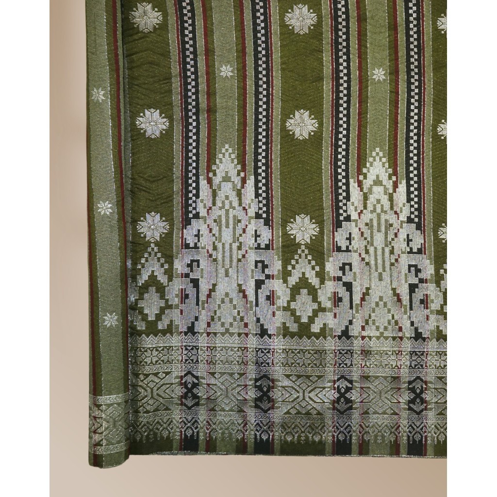 KAMDAR Songket Stripe Metallic Silver Bidang 44