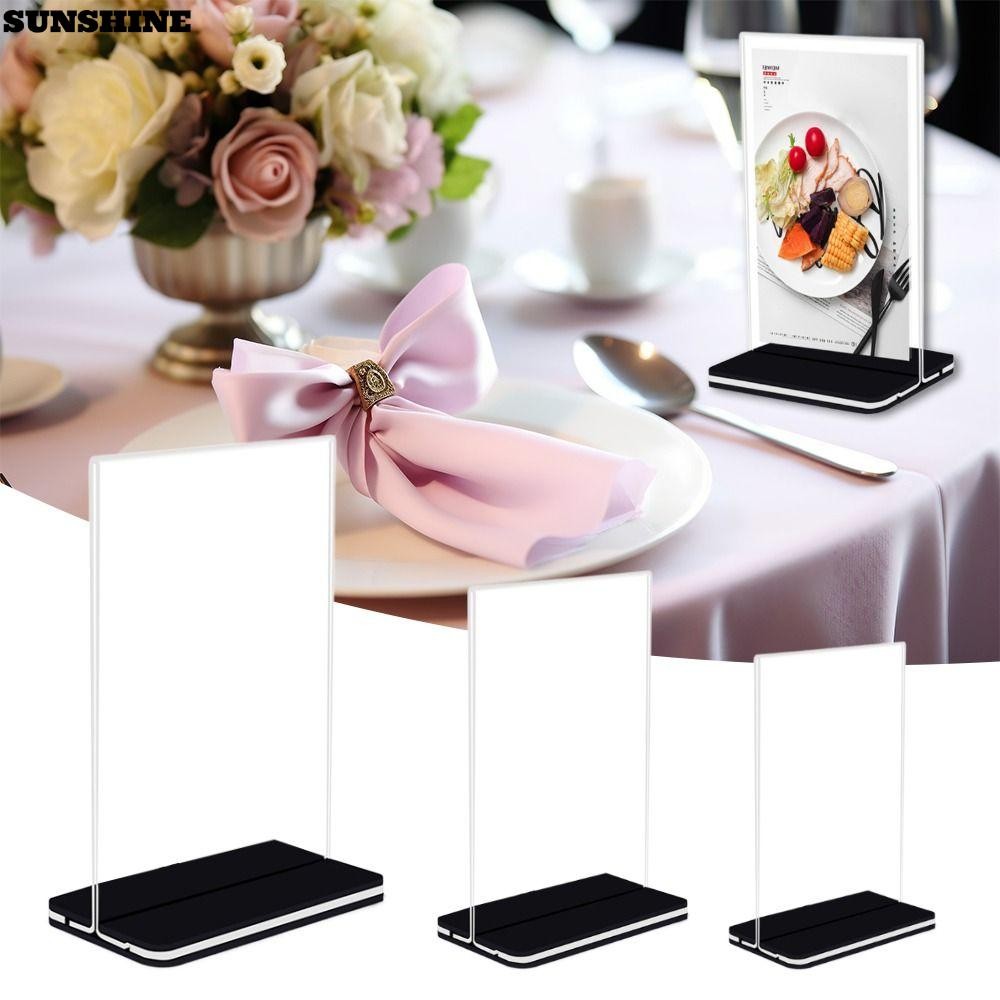 1SUNSHINE Wine Catalog Menu Display Stand, Acrylic Panel Double Sided ...