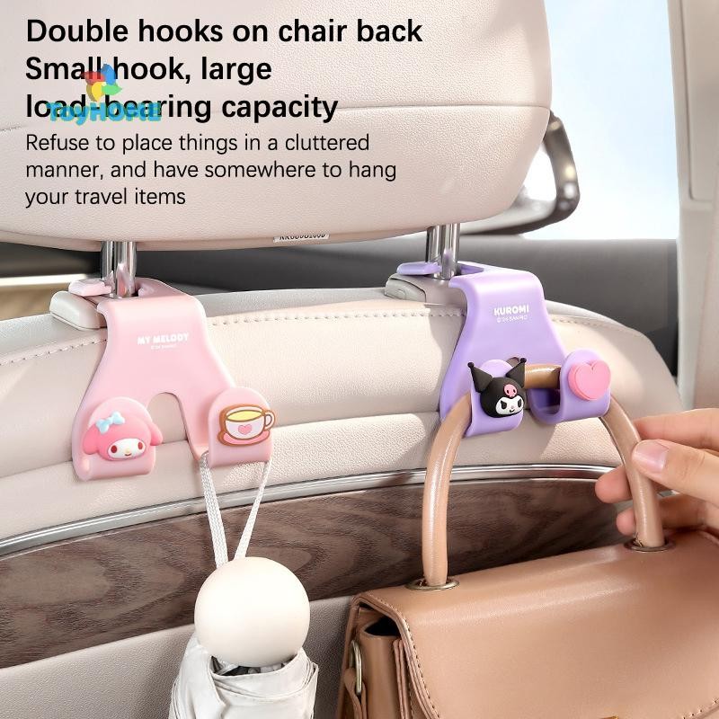 LEEGAWU Car Seat Headrest Hook 4 Pack Hanger Storage Organizer Universal For Handbag - View #4