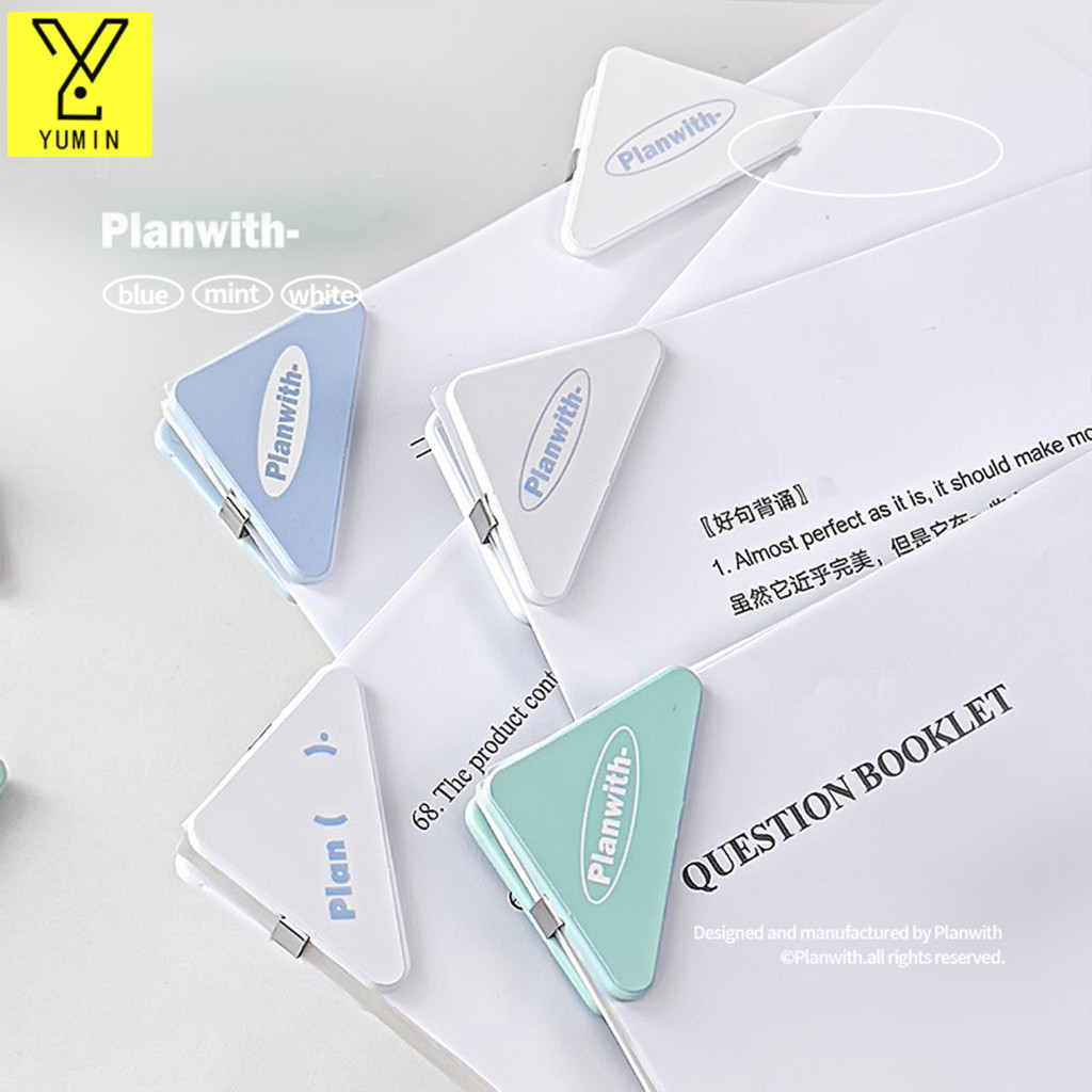 Triangular File Clip Plastic corner Index Clamp Paper Bookmark Memo ...