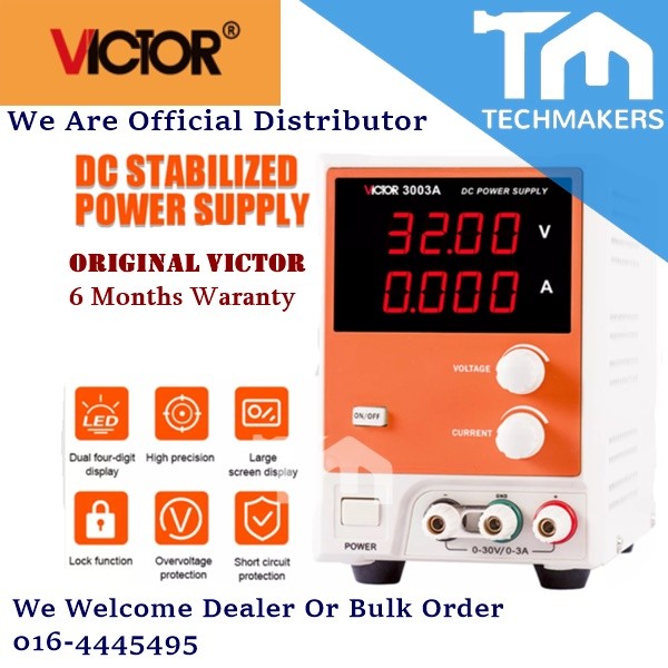VICTOR ORIGINAL Brand (Official Distributor) Bench-Top Switching DC Power Supply 0~32V 0~3A Adjustable School Lab