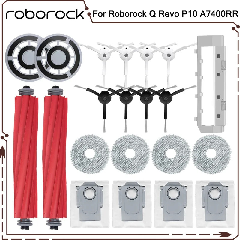 thumbnail image 2 of Replacement Maintenance Kit For Roborock P10 / Q Revo Vacuum - Brush, Filter, Bag 2 of 4
