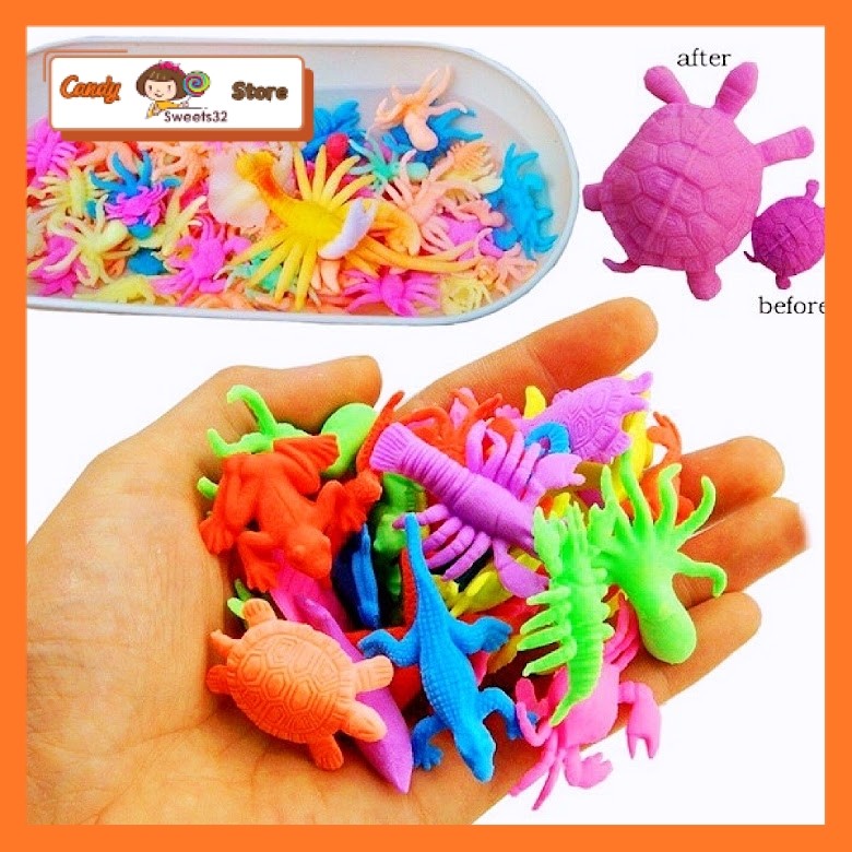 [ 4pcs / pack ] KHY Sea Animals /Dinosaur /Insect Growing Toy Expand ...