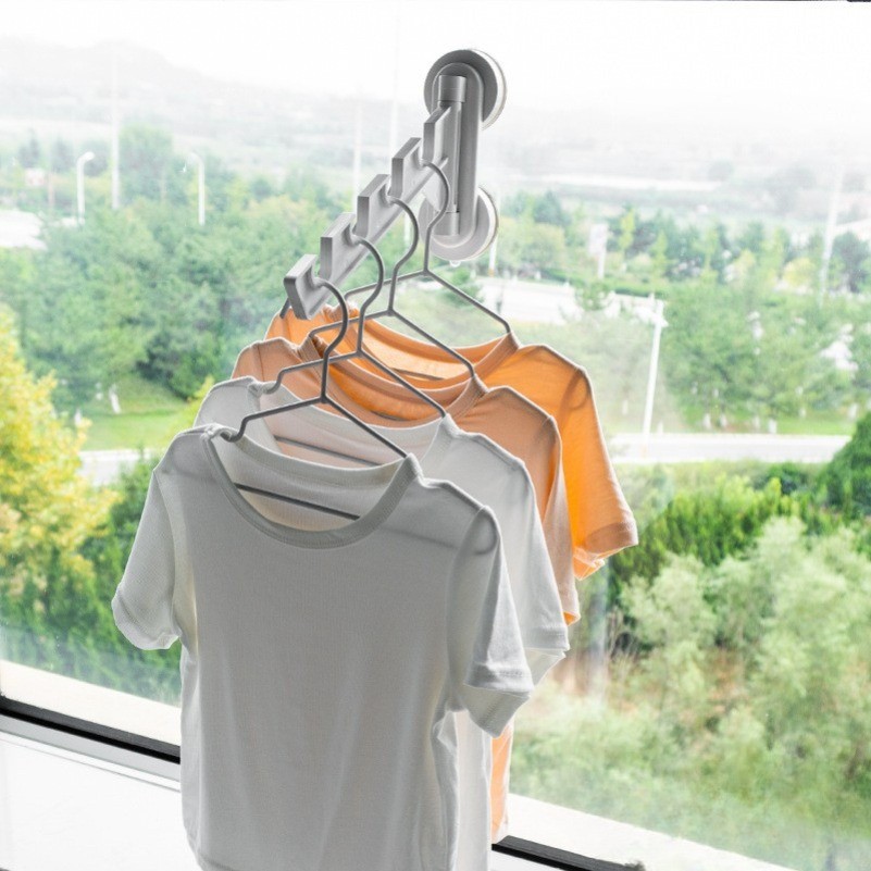 Window Clothes Hanger Portable Hanging Drying Rack Indoor Window Drying ...