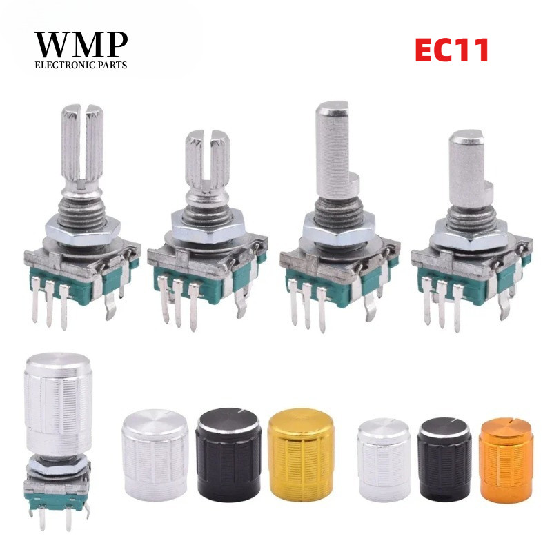 5/2pcs EC11 Encoder with Switch 20 Position Incremental 360 Rotary ...