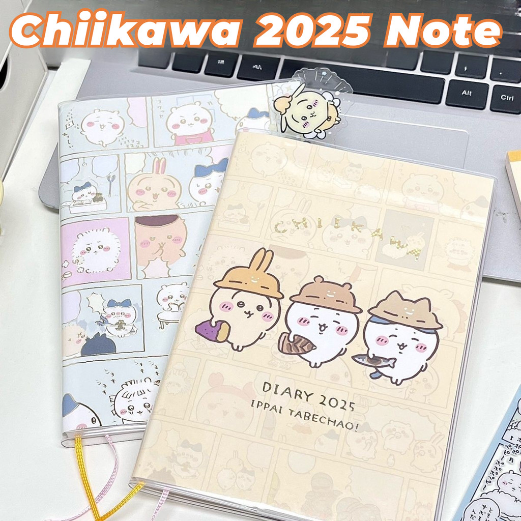 B6 Notebook Plan 2025 Plan Book 2025 Diary Desk Cute Cartoon Chiikawa ...
