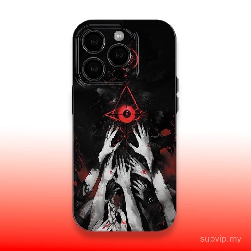 Touch Red Devil Eye Phone Case Suitable for iPhone 16promax 16 15 14 13 ...