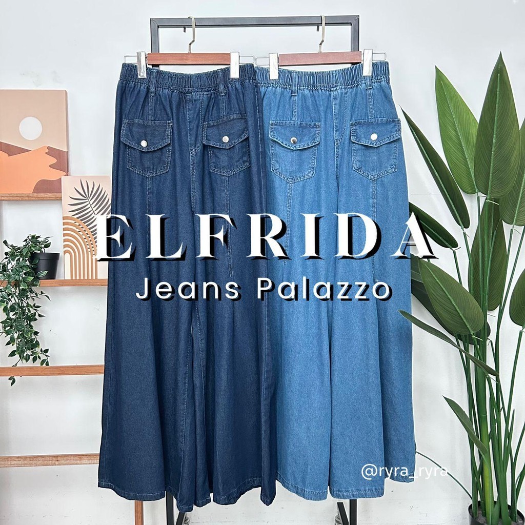 ELFRIDA JEANS PALAZZO ( READY STOCK ) | Shopee Malaysia