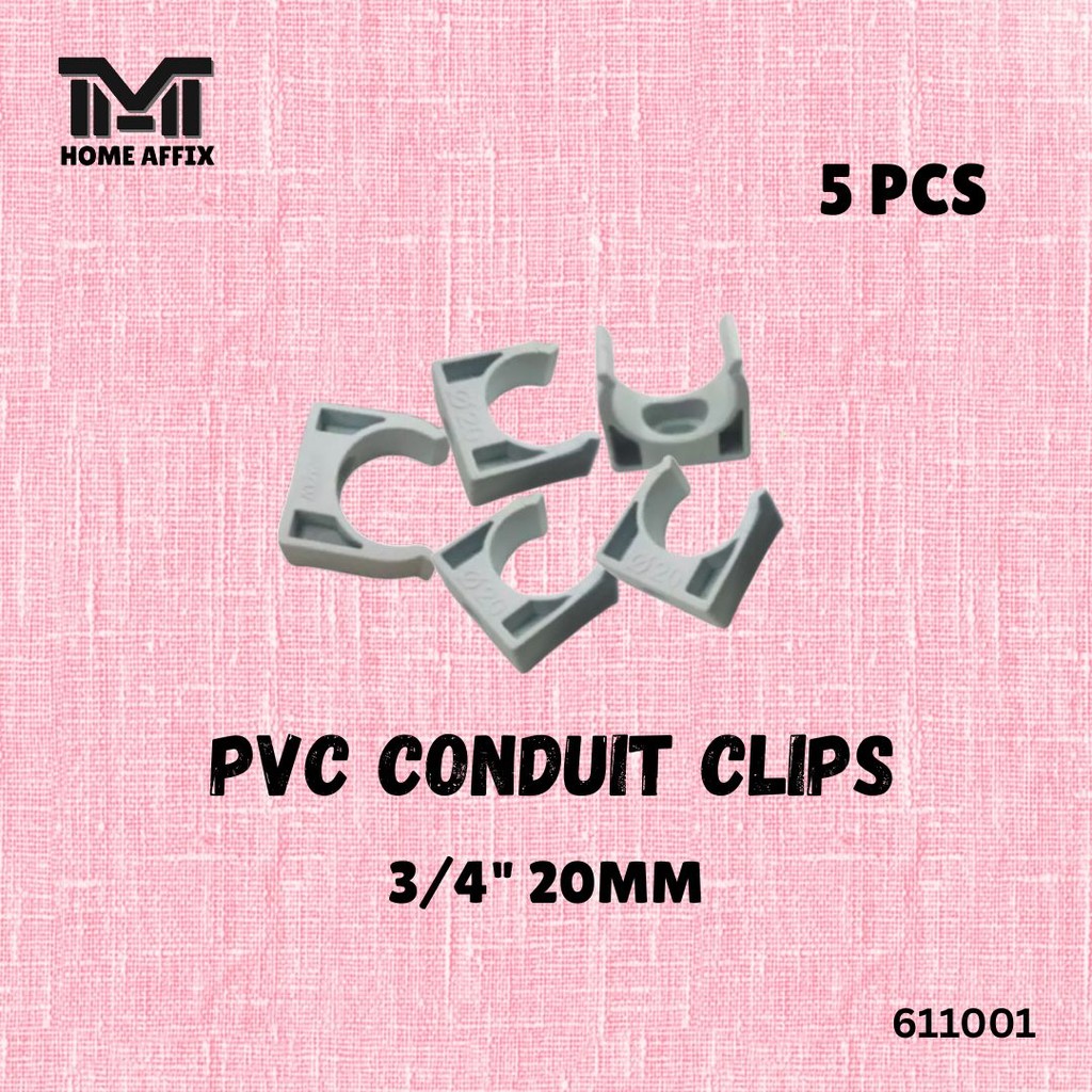 PVC Conduit Clips 20mm (3/4") - 5 Pieces | Shopee Malaysia