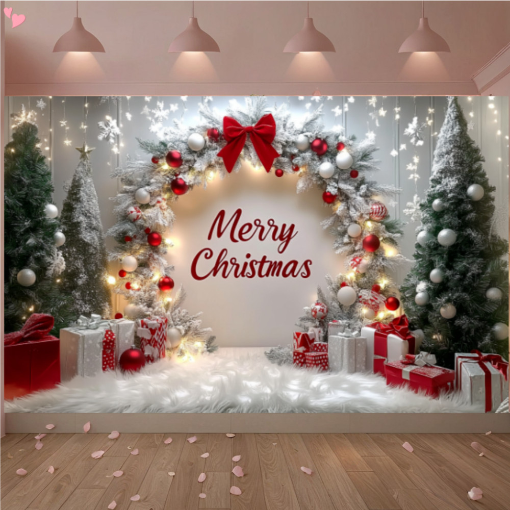 180 x 110 cm Merry Christmas Party Decorations Banner Backdrop for ...