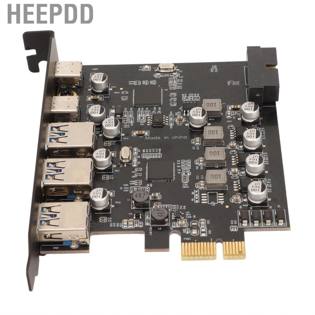 HEEPDD PCIE To USB Expansion Card Motherboard Riser 6 Ports Overcurrent ...