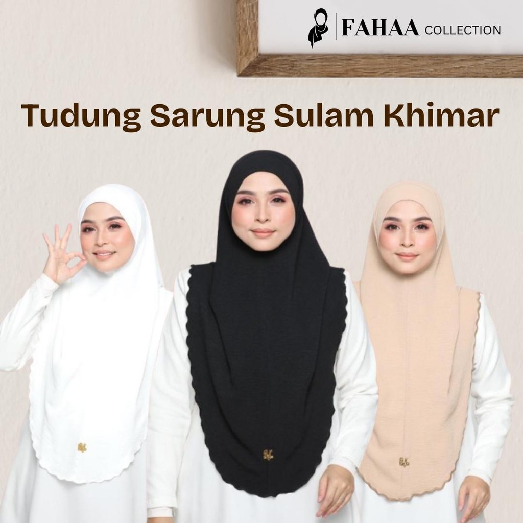 Tudung Sarung Khimar Sulam Bertali Iron Less | Sulam Keliling Santai ...