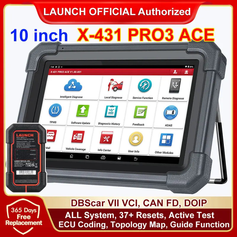 LAUNCH X431 PRO3 ACE Scan Tool for Online ECU Coding Topology Map CANFD ...