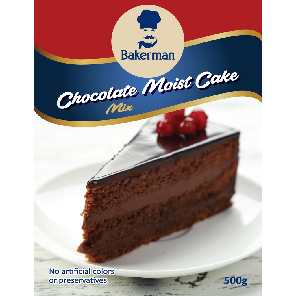 Bakerman Chocolate Moist Cake Mix 500g | Shopee Malaysia