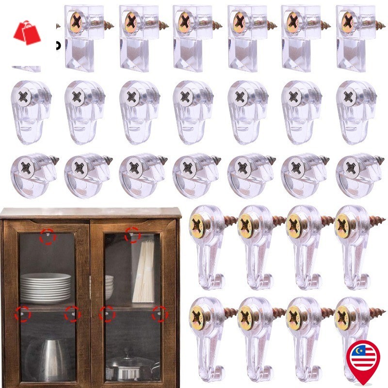 BK-Transparent Mirror Mounting Clips - Lightweight Wall Mount Fixing ...