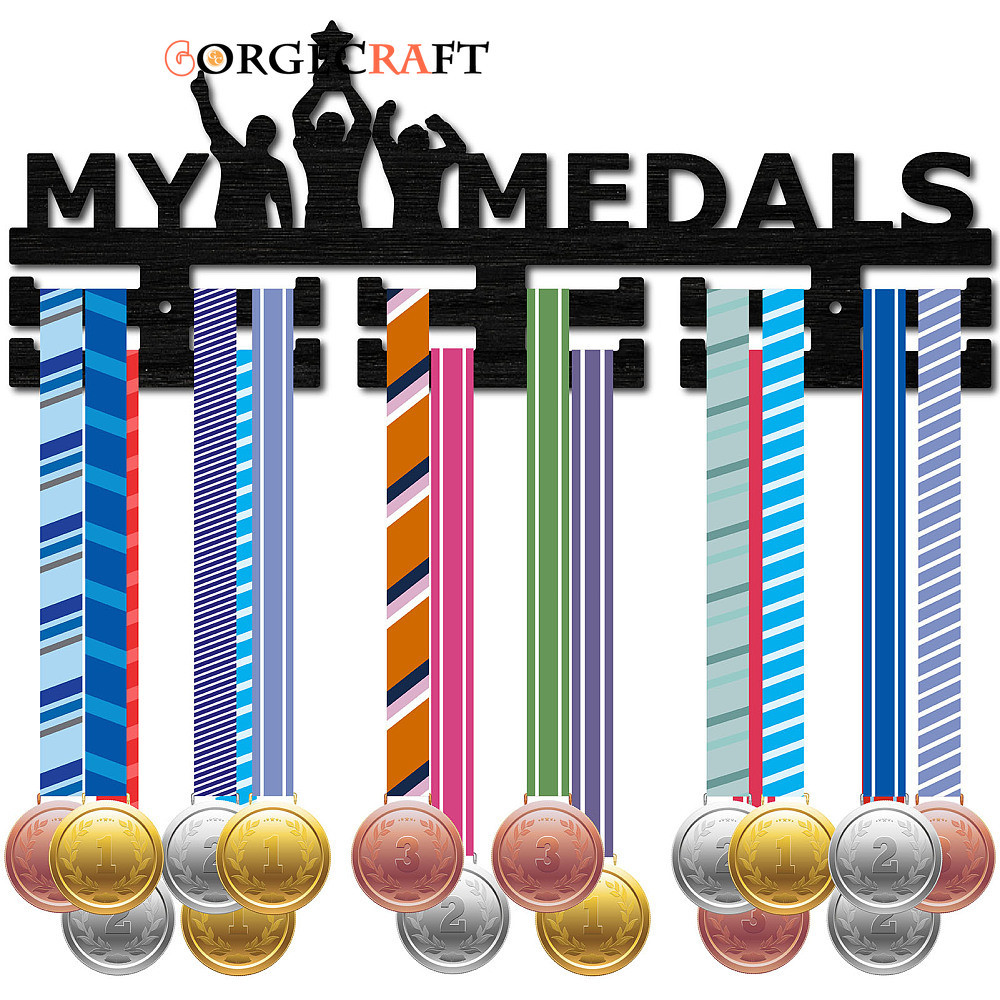 1Set Medal Holder Display Hanger Rack Medal Wall Mount Frame Shelf ...