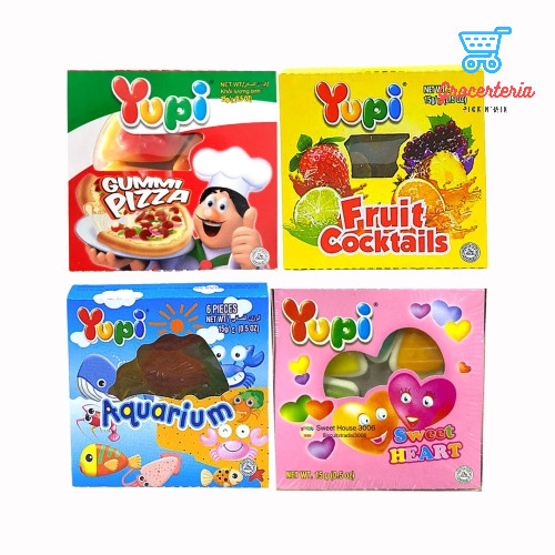 Yupi Mini [12 x 14g] (Pizza / Cocktail / Aquarium / Sweet Heart ...
