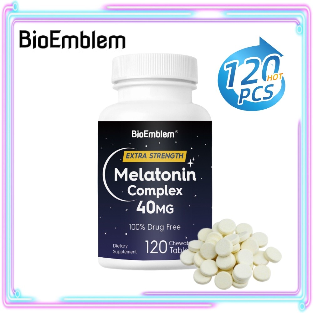 BioEmbleam Melatonin Chewable Tablets 40mg Support Better Sleep ...