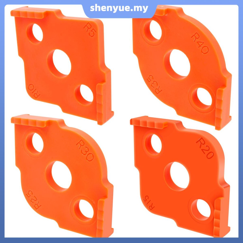 4Pcs Corner Routing Template Plastic Radius Jig Router Template Rounded ...