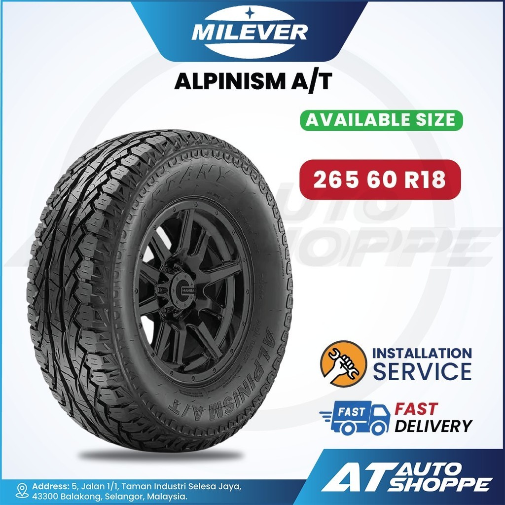 Milever Alpinism MU050 Tire 18” 265 60 R18 Tyre 4X4 4WD (1Piece ...